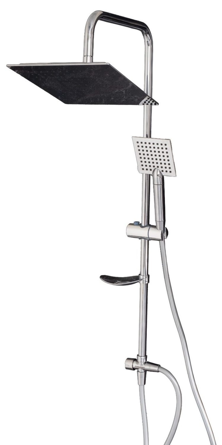 KROM KARE DUŞ SİSTEMİ STANDART SABUNLUKLU